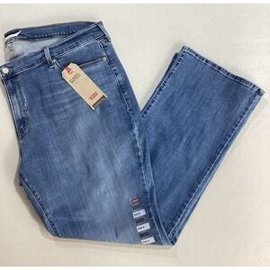 Levis Bootcut Jean Women's 24W Blue Denim Mid Rise Hypersoft Sculpt‎